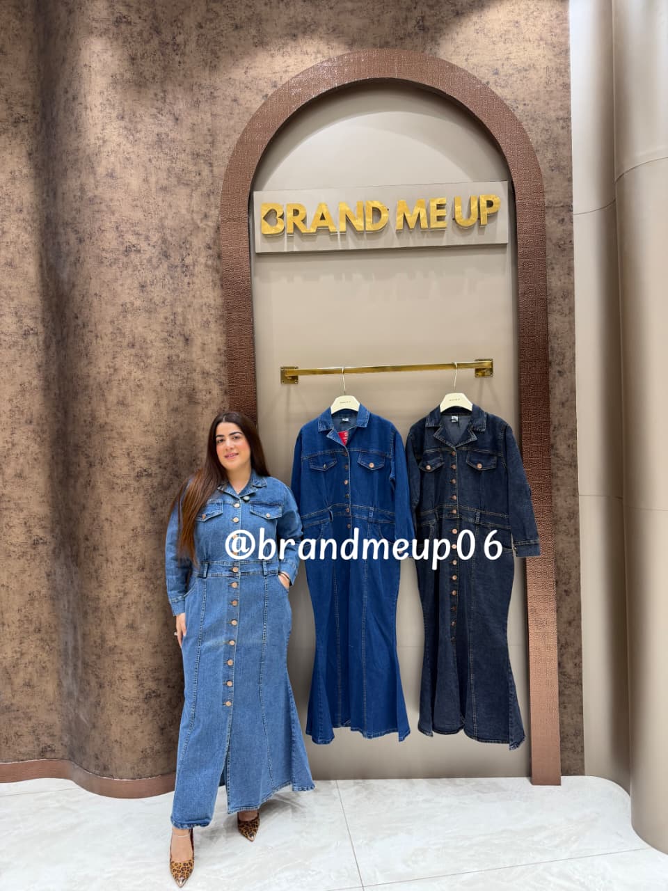 DENIM FISHCUT DRESS (PRM-850)