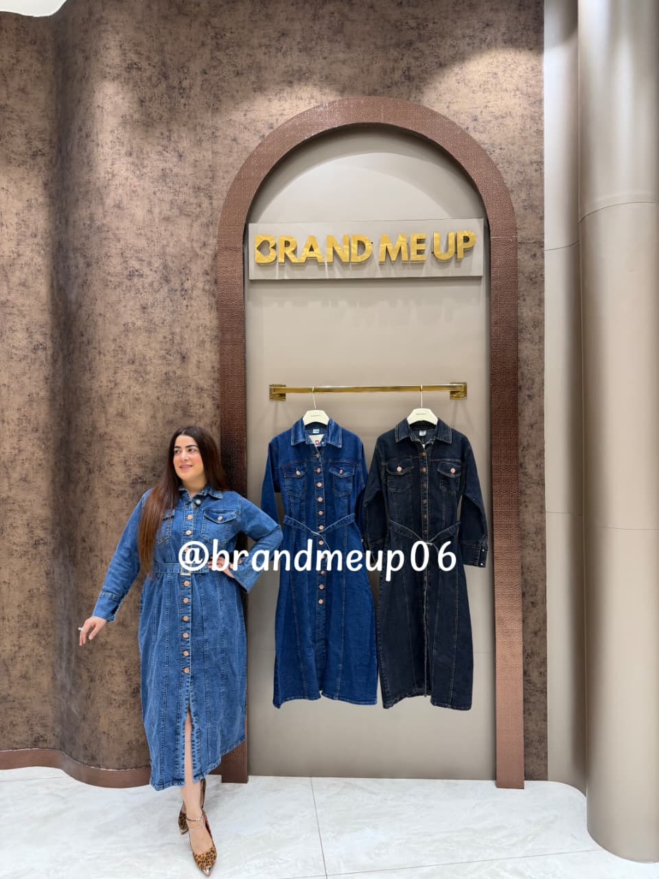 DENIM DRESS WITH BELT (PRM-887)