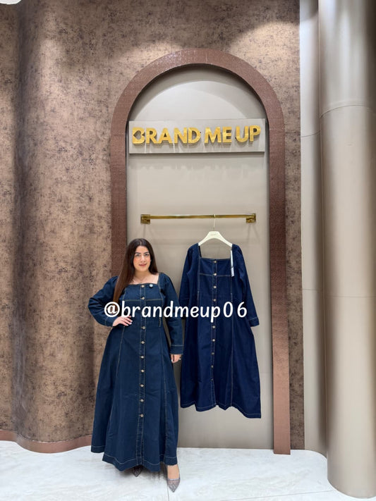 ‘ALBA’ FULL SLEEVES DENIM DRESS (SKU-341) (CODE-2546)