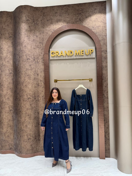 ‘ALBA’ FULL SLEEVES DENIM DRESS (SKU-341) (CODE-2546)