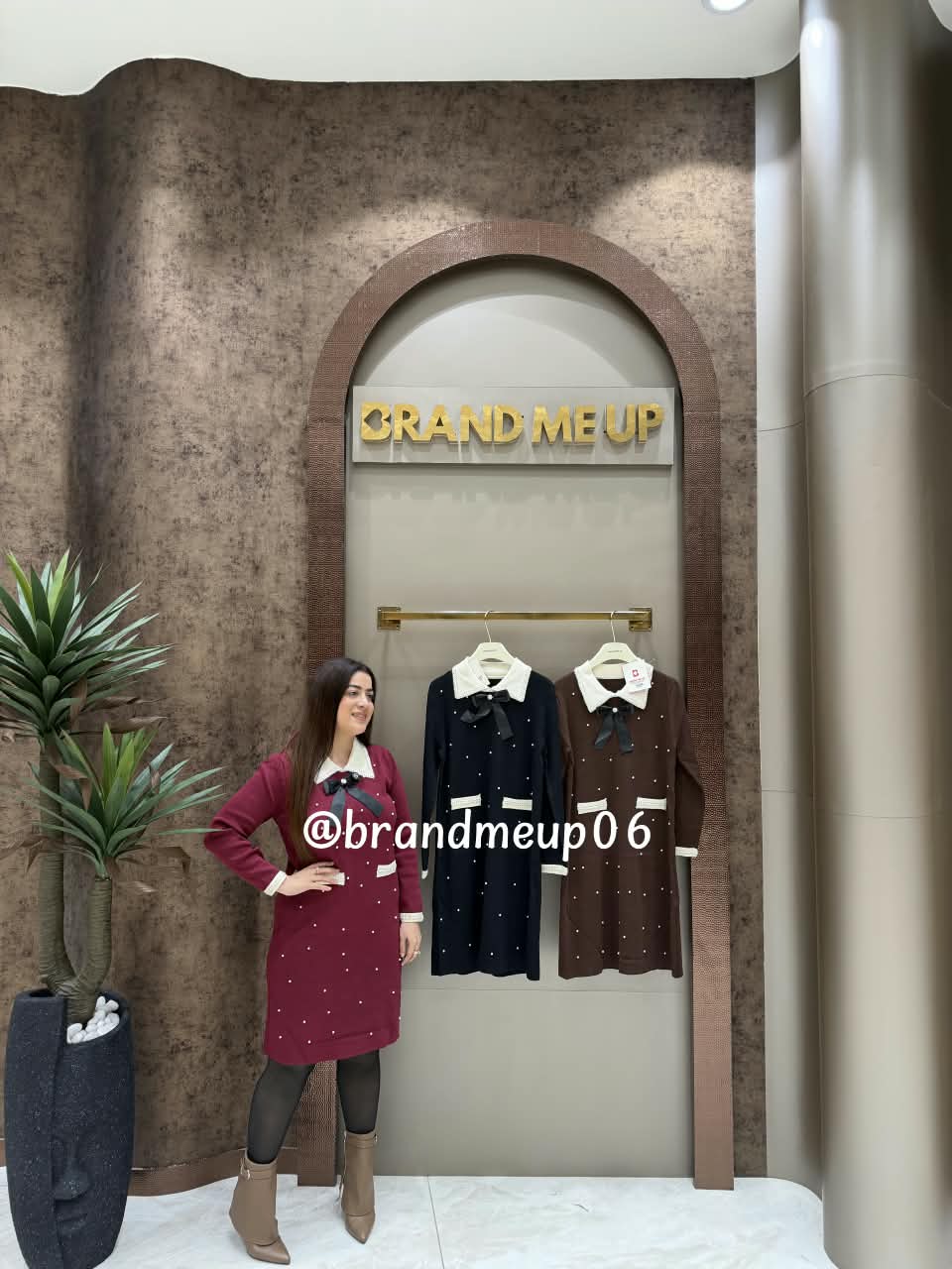 WOOLEN PEARLY DRESS (IMP-640)
