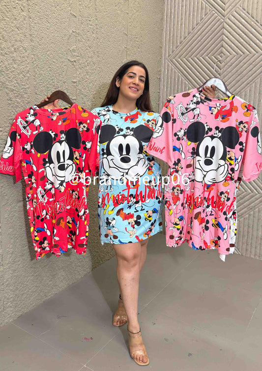 Cartoon Tshirt Dress (DRESS-255)