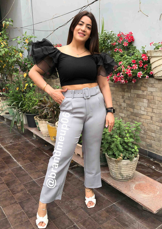 High Waist Pants With Pocket