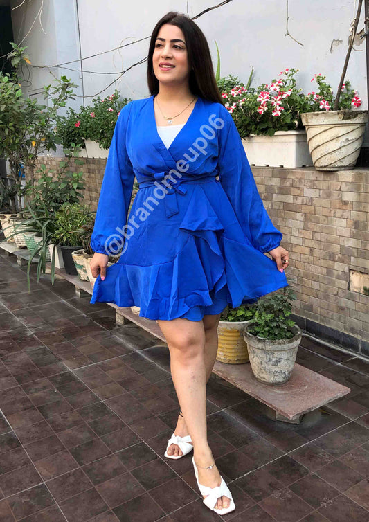 Summer Satin Frill Dress